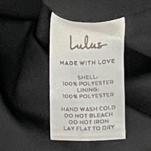 Lulu's Small Believe It Or Not Small Black Long Sleeve Tie Front Skater Dress … - Picture 9 of 9